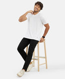 Jockey 2726 Men's Super Combed Cotton Rich Solid Regular Fit V Neck Half Sleeve T-Shirt